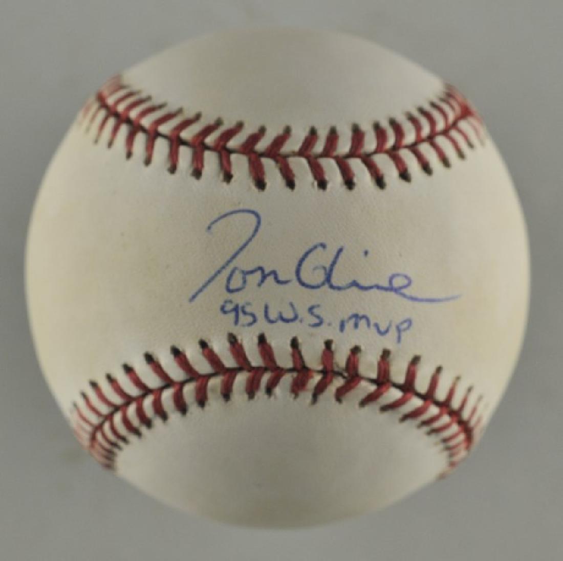Signed Tom Glavine '95 WS MVP Baseball (1 of 3)