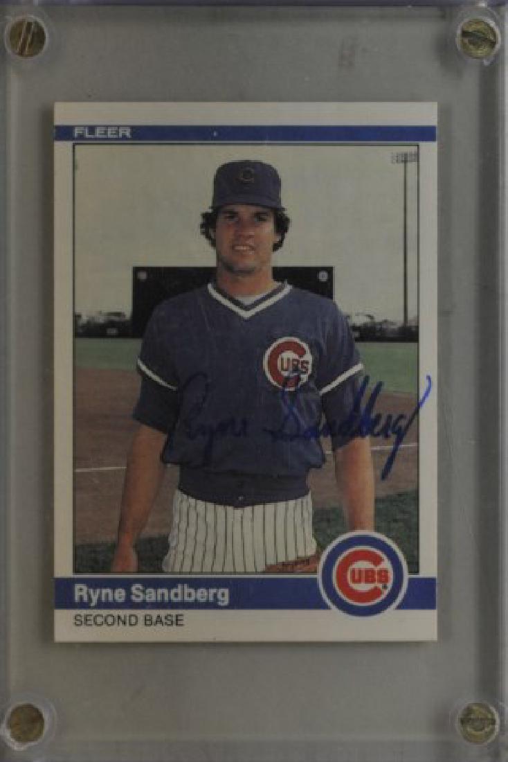 Signed Ryne Sandberg Baseball Card (1 of 2)