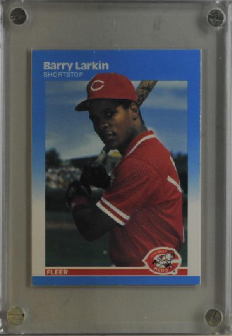 1987 Barry Larkin Fleer Baseball Card: 1987 Barry Larkin Fleer Baseball Card