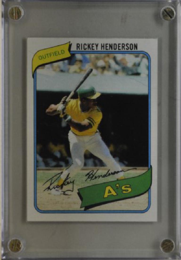 1980 Rickey Henderson Topps Baseball Card (1 of 2)