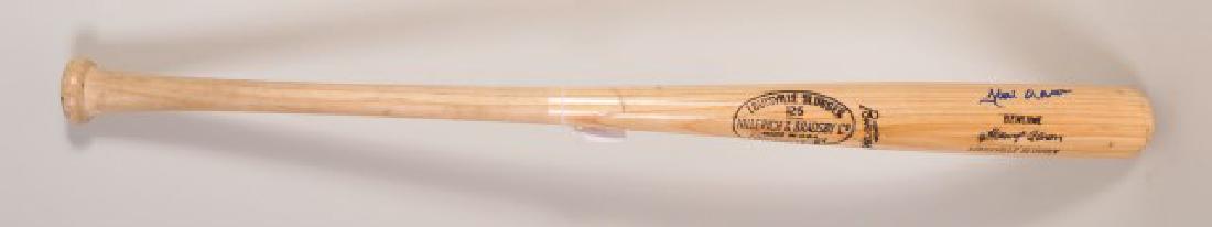 Signed Hank Aaron Bat (1 of 7)