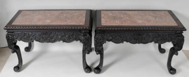 Fine Pr. Anglo-Indian Rosewood Console Tables