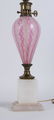 Pr. Mid Century Italian Art Glass Latticino Lamps - 3