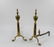 Brass Fireplace Fender, Andirons, Tool Set - 4