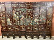 Chinese 8-Panel Coromandel Lacquer Floor Screen