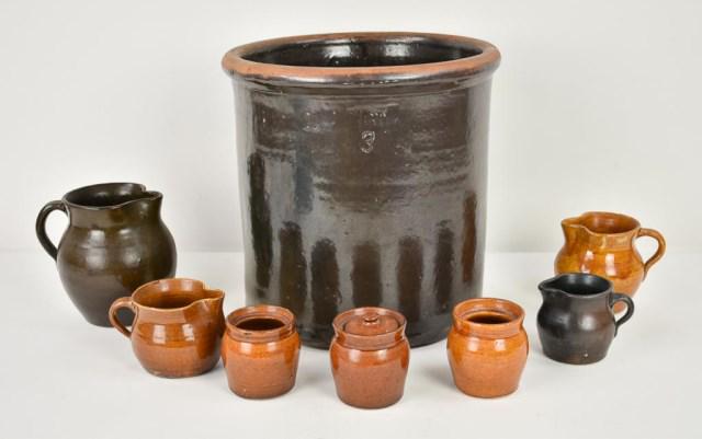 Grouping of Brown Pottery, Arden, North Carolina (1 of 10)