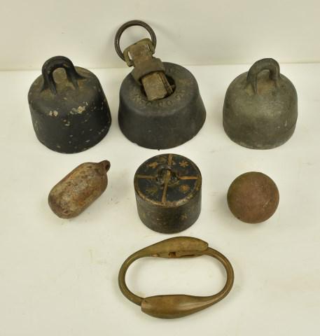 Lot of Cast Iron Horse Tethers & Gate Weights (1 of 11)