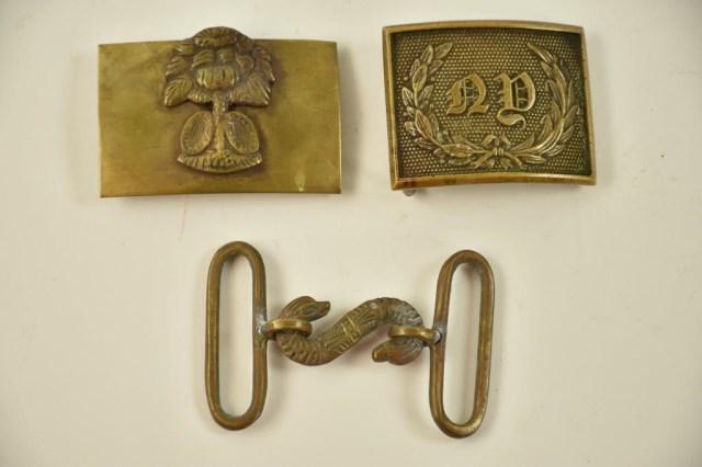 Three Civil War Style Brass Belt Buckles (1 of 7)
