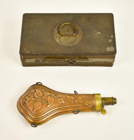 Copper Powder Flask & Metal Box (1 of 7)