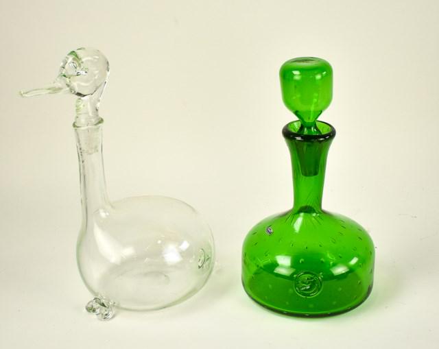 Two Italian Blown Glass Decanters (1 of 9)