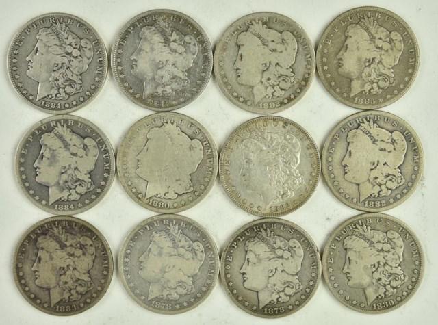 12 Morgan Silver Dollars (1 of 2)