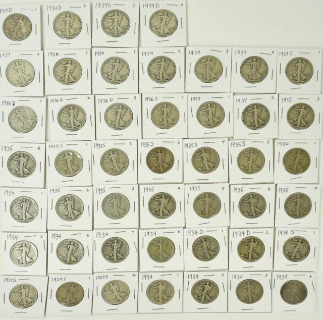 (46) U.S. Walking Liberty Half Dollars (1 of 7)