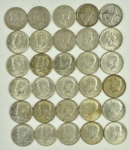 30 Stone Mtn., Franklin, Kennedy Half Dollars (1 of 2)