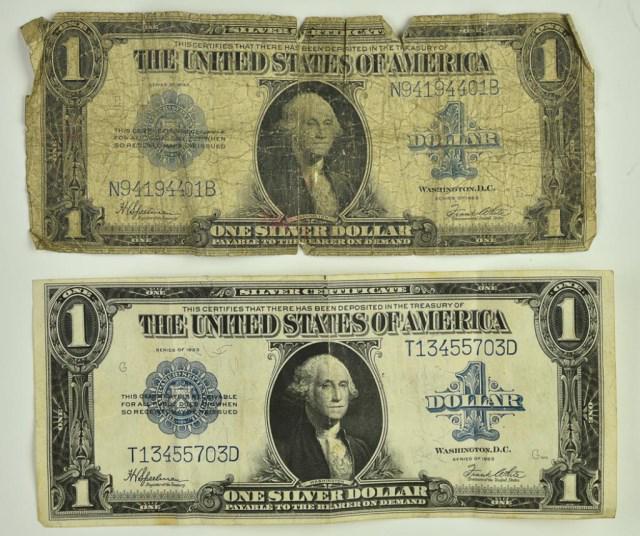 Two Series 1923 Large $1 Silver Certificates (1 of 2)