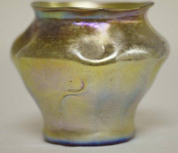 Signed Tiffany Favrile Glass Bowl Signed Tiffany Fav