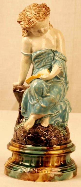 c. 1900 Soft Paste "Idleness" Figure of Girl c. 1900