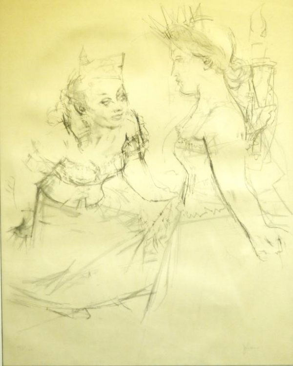 Jack Levine (Am., born 1915) Lithograph Framed Jack: Jack Levine (Am., born 1915) Lithograph Framed Jack Levine (Am., born 1915) lithograph; signed and numbered; sight 21 1/2"W, 26 3/4"H, frame 29 3/4"W, 35 1/4"H