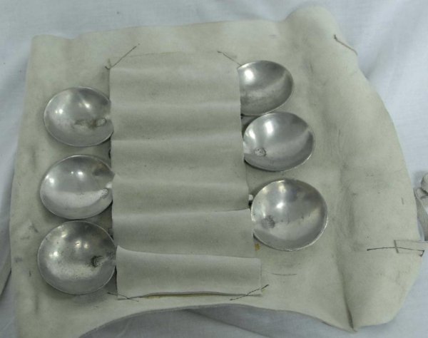 Set of 6 17th C. Style Pewter Spoons Set of six 17t