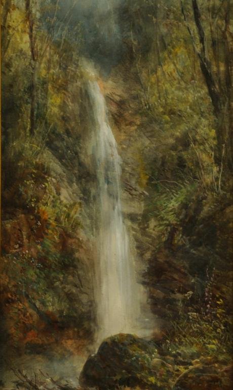 Wm. Widgery (British 1822-1893) Watercolor Woodland - 2