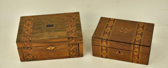 Tunbridge Ware Sewing Box & Document Box (1 of 11)