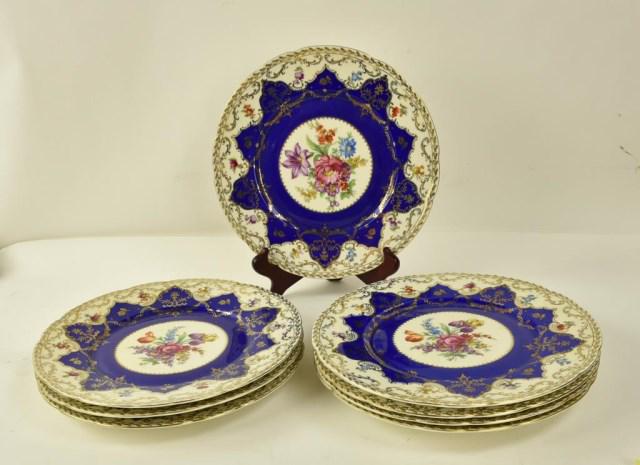 Set of Eight Czech Service Plates (1 of 7)