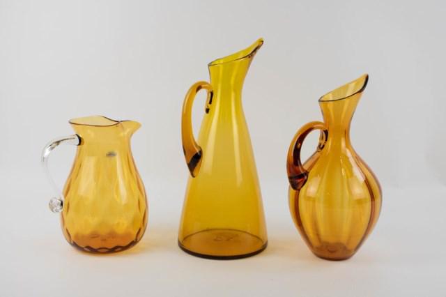 3 Blenko Art Glass Pitchers (1 of 1)