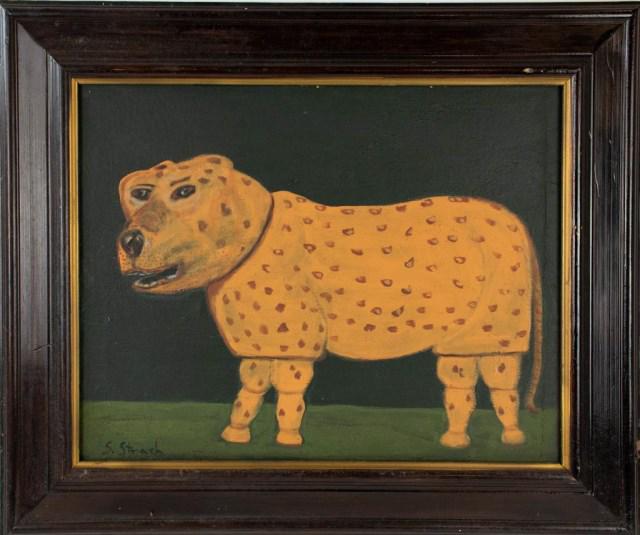 Folk Art Painting of Schoenhut Leopard (1 of 4)