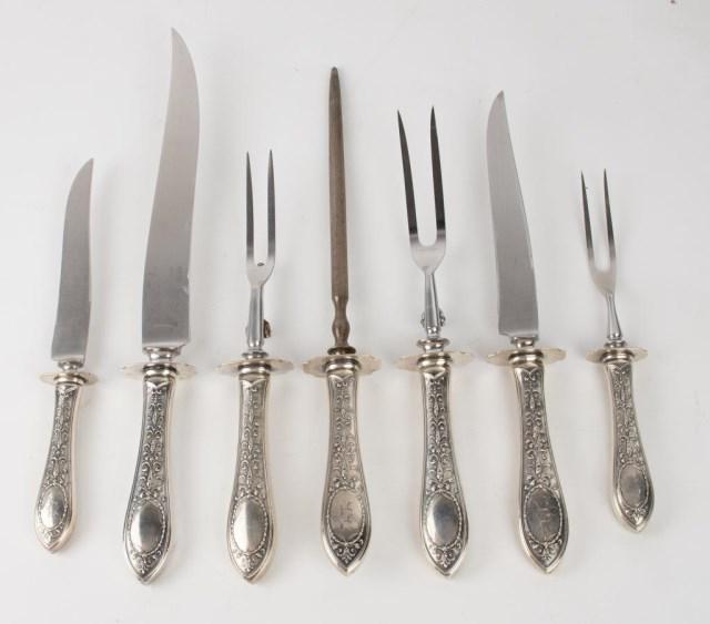 Whiting Mfg. Co. "Adam" Sterling Carving Set (1 of 2)