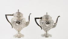 Baltimore Repousse Sterling Coffeepot & Teapot