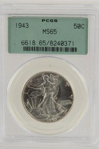 1943 Walking Liberty Half Dollar MS65 (1 of 2)