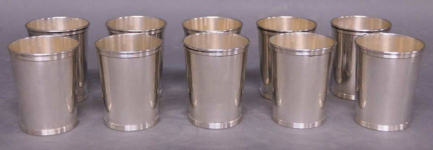 2: Ten Sterling Silver Julep Cups