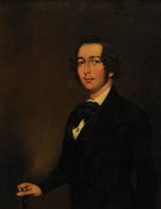 132: C. 1840 Portrait of Young Gentleman with Cane