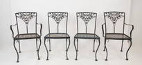 Set of 4 Woodard Wrought Iron Garden / Patio Chair