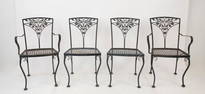 Set of 4 Woodard Wrought Iron Garden / Patio Chair