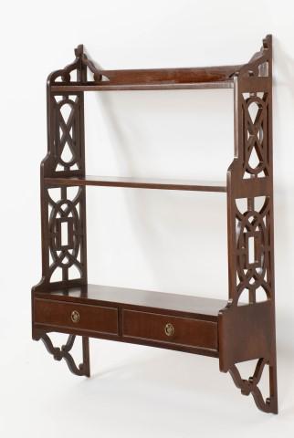 Chinese Chippendale Style Hanging Wall Shelf (1 of 5)