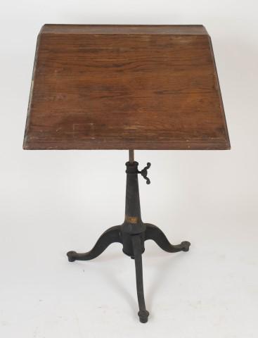 Oak & Cast Iron Architect's Drafting Table (1 of 8)