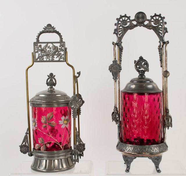 Two Ornate Victorian Pickle Castors (1 of 8)