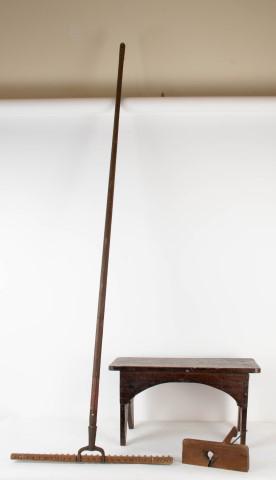 Piqua Handle & Mfg. Wood Rake, Bench, Plane