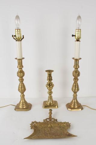 Brass Shovel, Candlestick, Beehive Lamps (1 of 7)