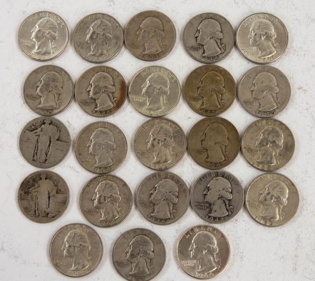 23 U.S. Silver Quarters (1 of 2)