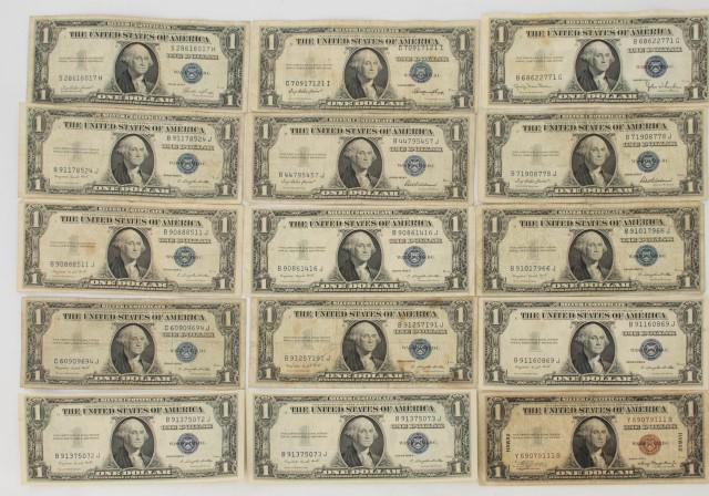 1935-A Red Seal Hawaii & 14 Blue Seal Silver Cert. (1 of 10)