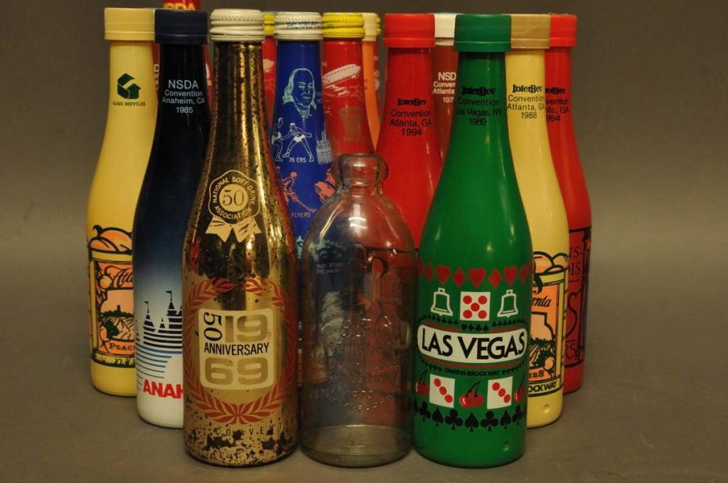 23 National Soft Drink Assoc. Convention Bottles: San Francisco 1969, two Philadelphia 1970, three Chicago 1972, Miami 1973, 8 oz. 1973 Miami (dolphin), two Atlanta 1978, Dallas 1979, Chicago 1980, Atlanta 1982, Houston 1983, Chicago 1984, Anaheim 19