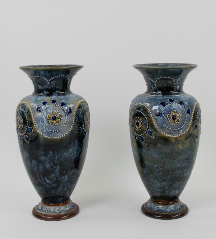 Pr. Royal Doulton Art Nouveau Stoneware Vases (1 of 8)
