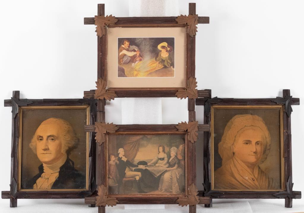 4 Cross Corner Frames, George & Martha Washington (1 of 4)