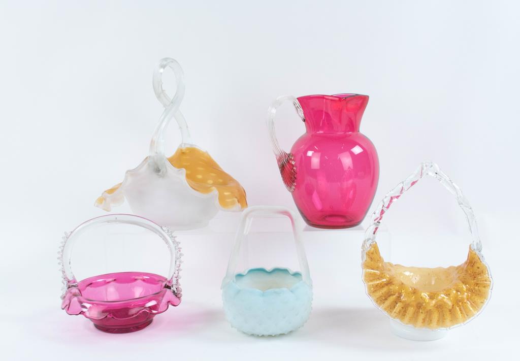 Five Pieces of Blown Art Glass (1 of 9)