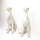 Pair of Entry or Garden Wolfhound Statues