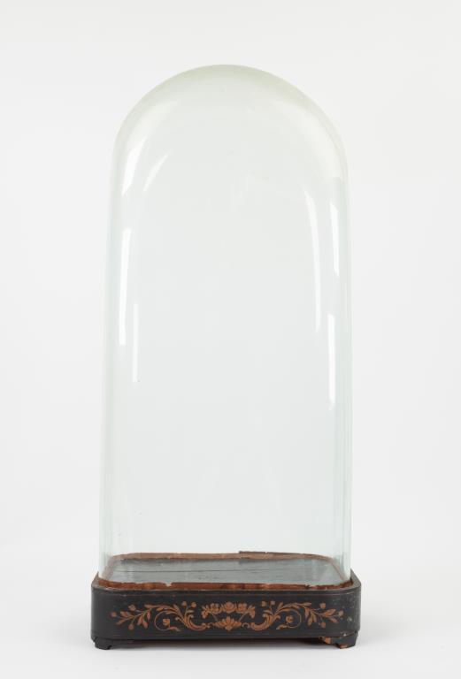 Large Victorian Glass Dome on Wood Base (1 of 9)