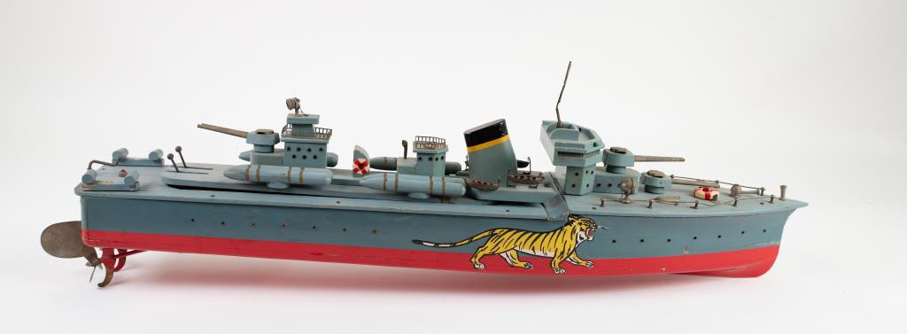 Japanese Battery Operated Wooden Battleship (1 of 8)