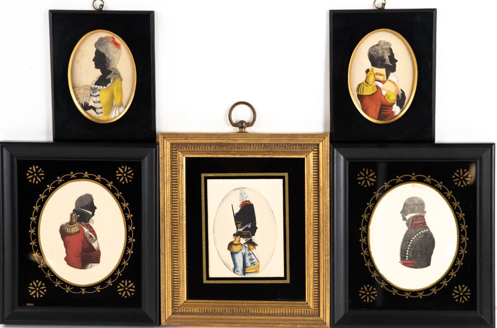 Five Framed British Silhouette Prints (1 of 4)