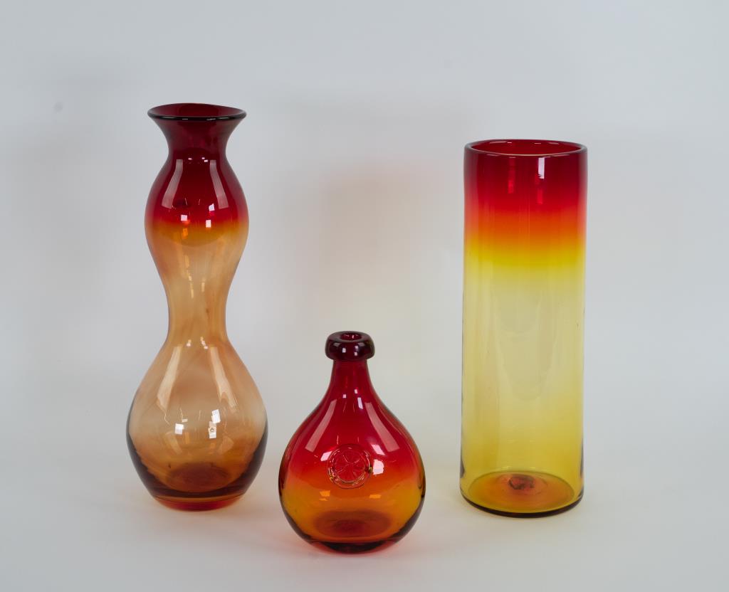 Three Blenko Amberina Vases (1 of 4)